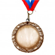 Медаль под нанесение фото или текста. Золотая, серебренная