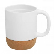 Кружка белая для сублимации с пробковой подставкой 350 мл